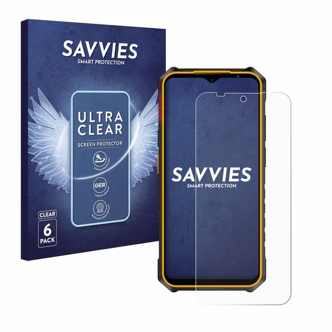 Savvies - Screenprotector voor Ulefone Armor X13 - Folie Beschermfolie transparant 6 Stuks