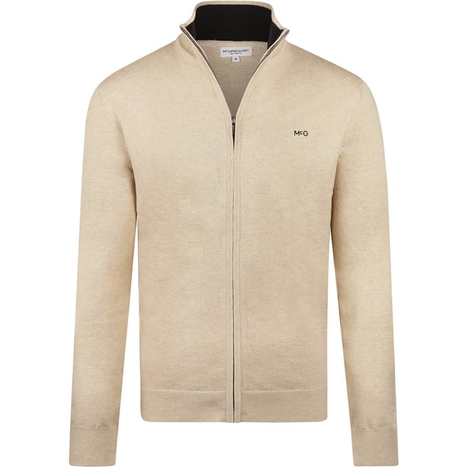 McGregor Zip Thru Cardigan Sand Taglia: L | Cardigan Outlet | Uomo | Marrone