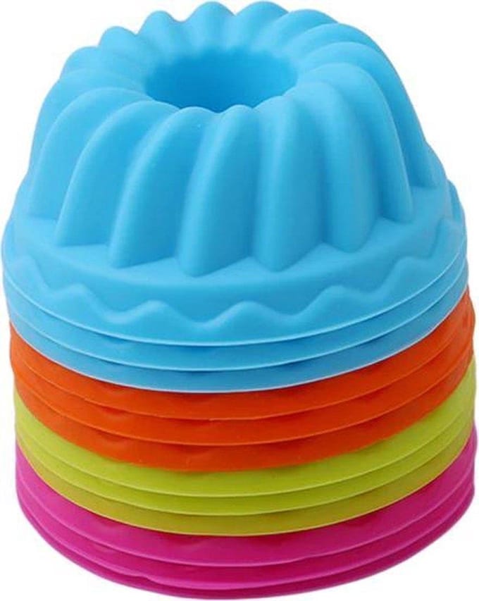 BukkitBow - Siliconen Bakvormen - Mini Cakevormpjes en Chocoladevorm - Set van 12 - Vaatwasserbestendig