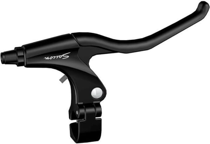 Saccon Aluminium remhendel set - rollerbrake compatibel - drie-vinger grip - zwart - geschikt voor ATB/MTB