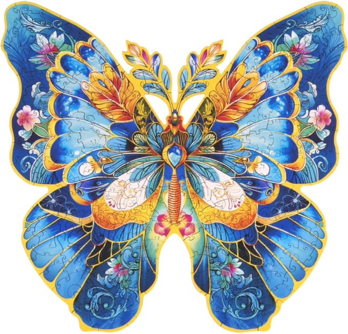 Robotime Morpho Helena Puzzel - TA003 - Rowood Puzzle Paradise - Puzzelen - Hobby – Cadeautip - Vlinder