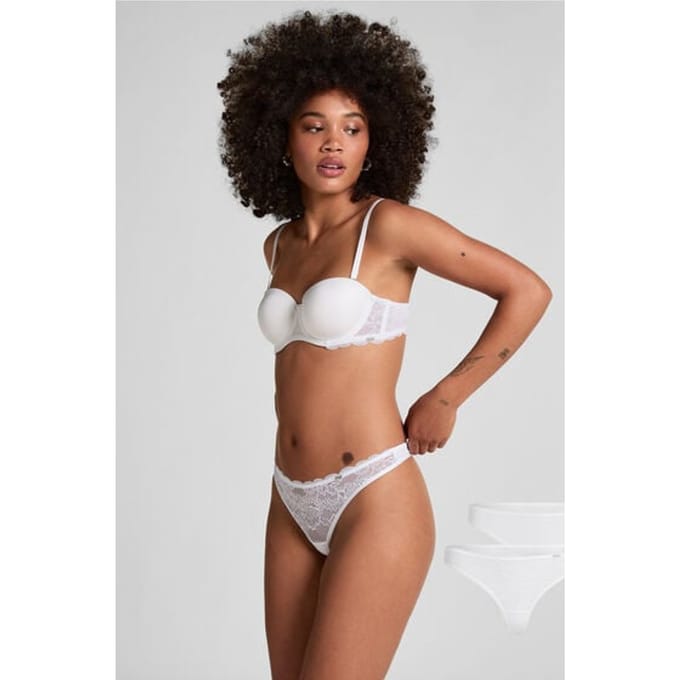 Hunkemöller String Onderbroek 2-pack Angie - wit - Maat L