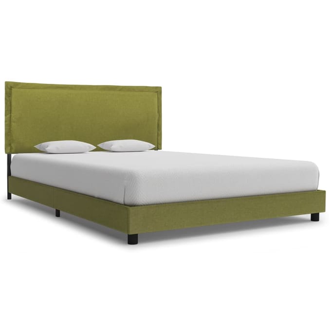 vidaXL - Bedframe - stof - groen - 140x200 - cm