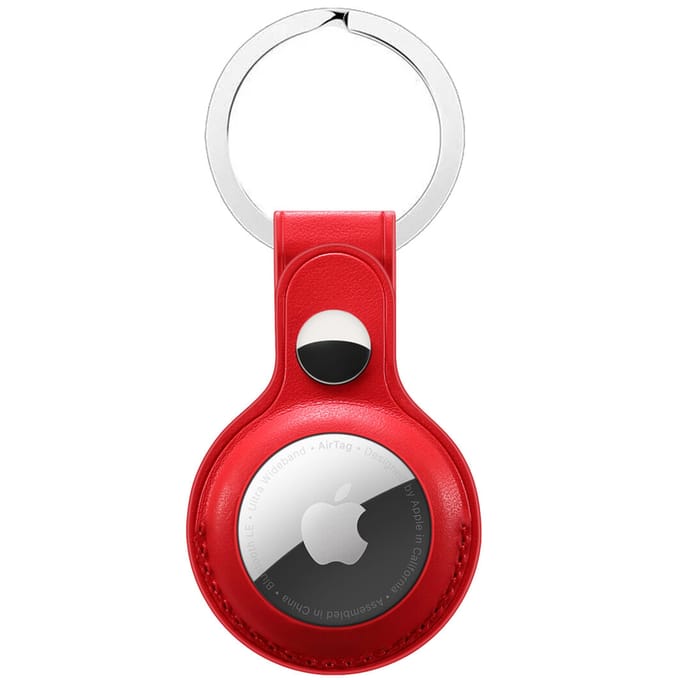 Leather Key Ring voor de Apple AirTag - Red