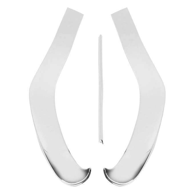 3 stuks ABS Chroom Voorbumperplaat Past Voor Benz E-Klasse W213 20162019 Auto-accessoires white