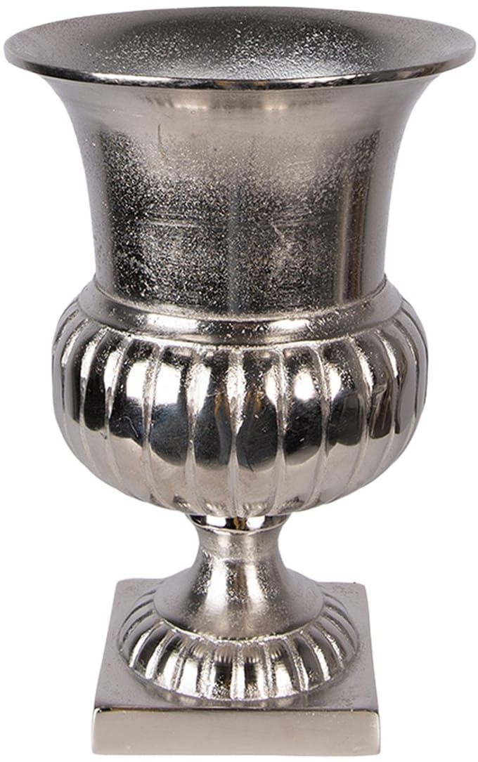 Clayre & Eef Vaas Ø 20x29 cm Zilverkleurig Aluminium