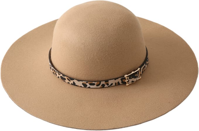Emilie collection - hoed - panterprint - flaphoed - camel