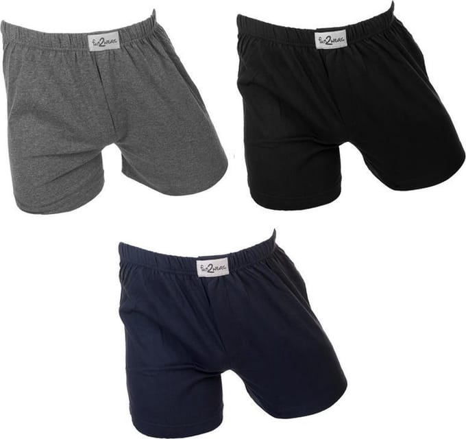 Fun2wear Wijde Boxershort Uni 3-pack DB-ZW-DG M