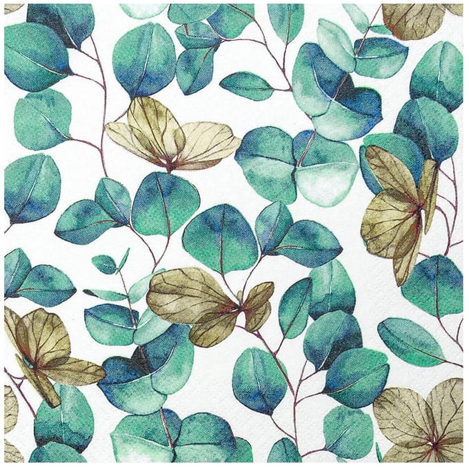 Servet "Eucalyptusbladeren"