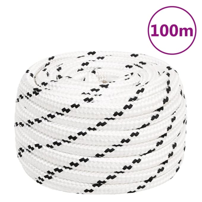 vidaXL - Werktouw - 18 - mm - 100 - m - polyester - wit