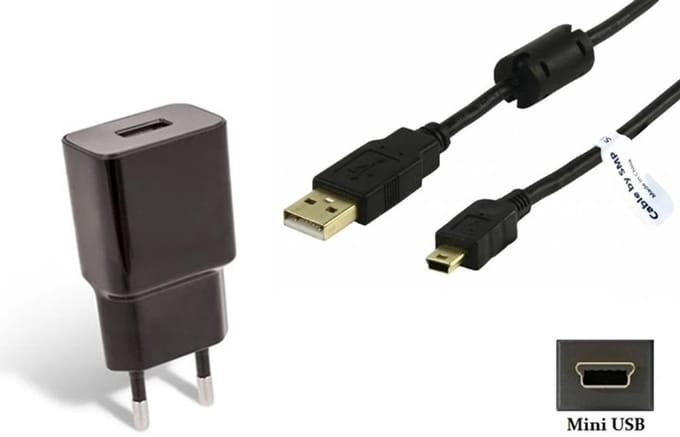 OneOne 2A lader + 1,8m extra sterke Mini USB kabel. Universele oplader adapter past op Casio grafische rekenmachine PRIZM FX-CG10, ClassPad FX-CP400, ClassPad 330