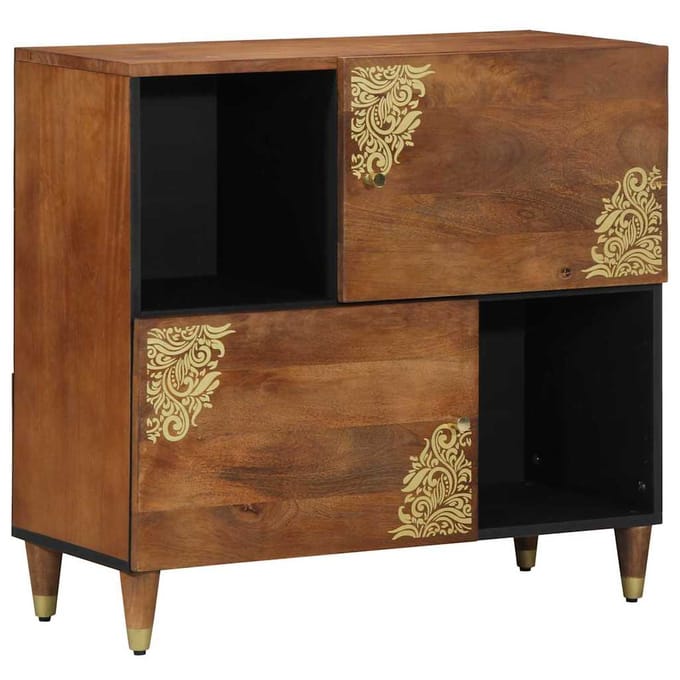 vidaXL - Dressoir - Bruin - 80 - x - 33 - x - 75 - cm - Massief - Mango - Hout