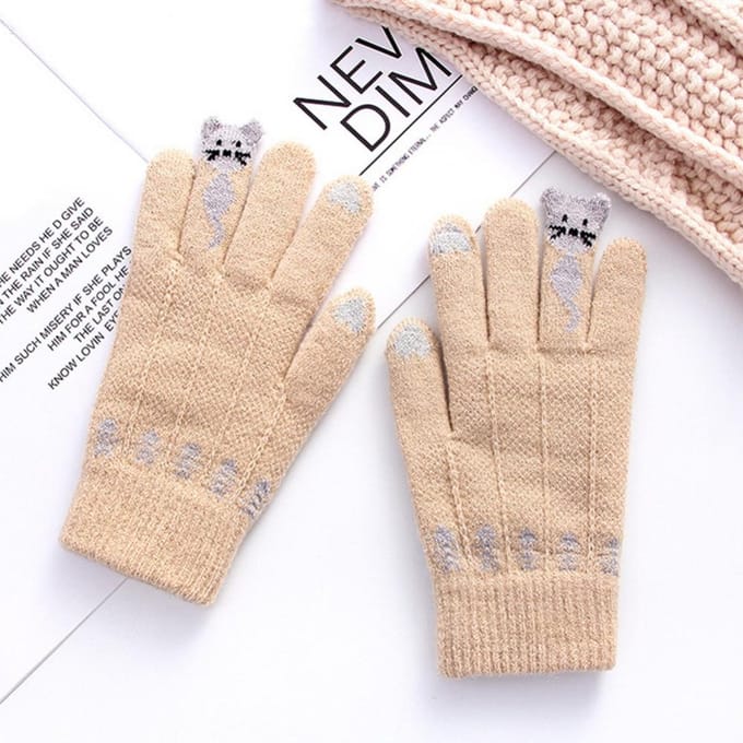Touchscreen Katoen Handschoenen - One Size - Stretch - Mobiel - Heerlijk warm -
