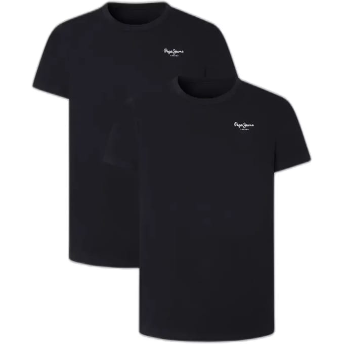 Pepe Jeans Pmu10976 Korte Mouwen Basislaag 2 Eenheden Zwart S Man