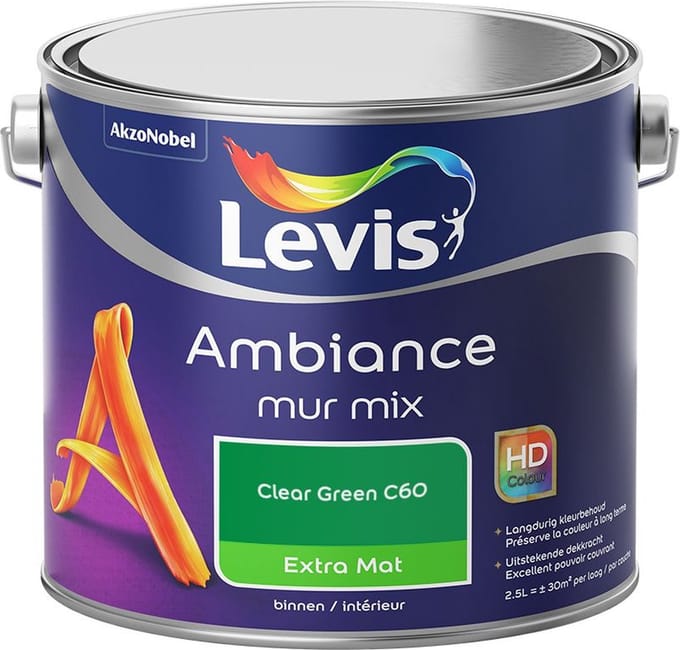 Levis - Ambiance Mur Extra Mat Mix - Clear Green C60 - Mengverf - 2,5 L