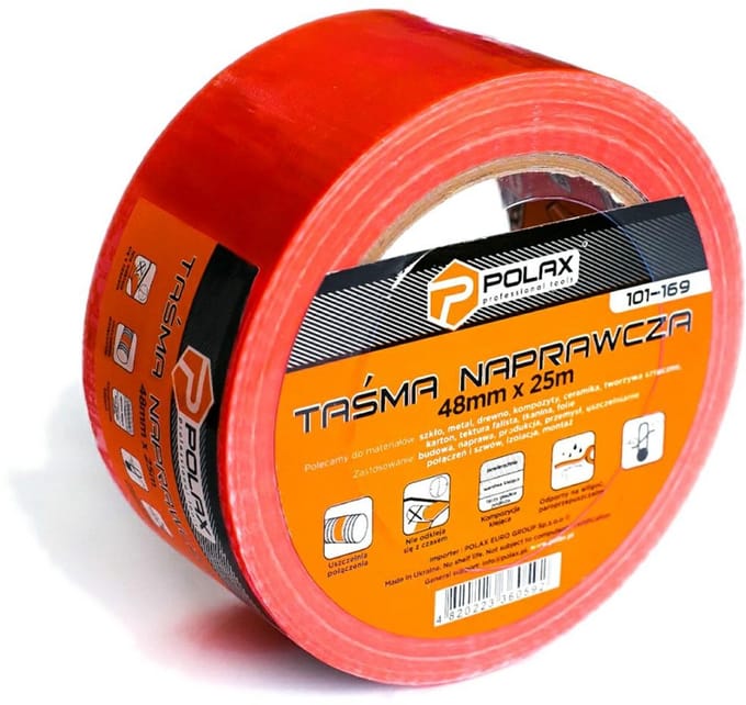 Polax - Duct Tape - 48mm x 50m - Oranje - Weersbestendig