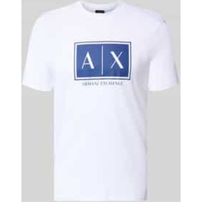 T-shirt met logo en ronde hals