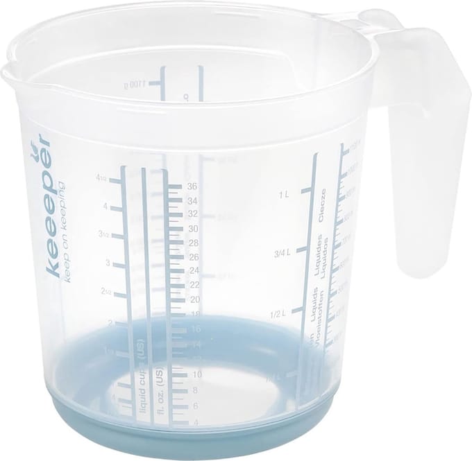 Keeeper Maatbeker anti-slip 1L blauw