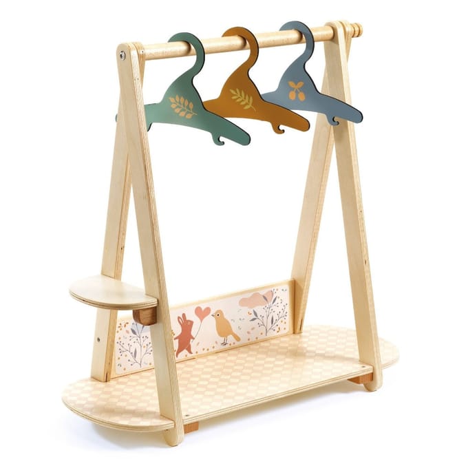 DJECO poppenkledingrek + hangers L 3 jr+