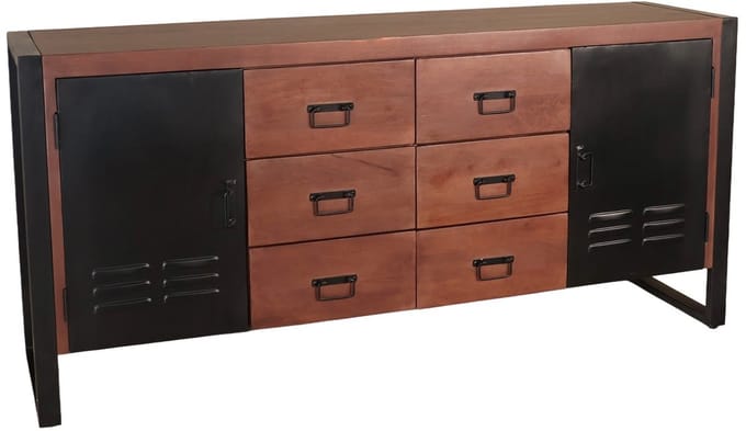 Dressoir mangohout 180cm walnoot Jazzy duurzaam mango kast