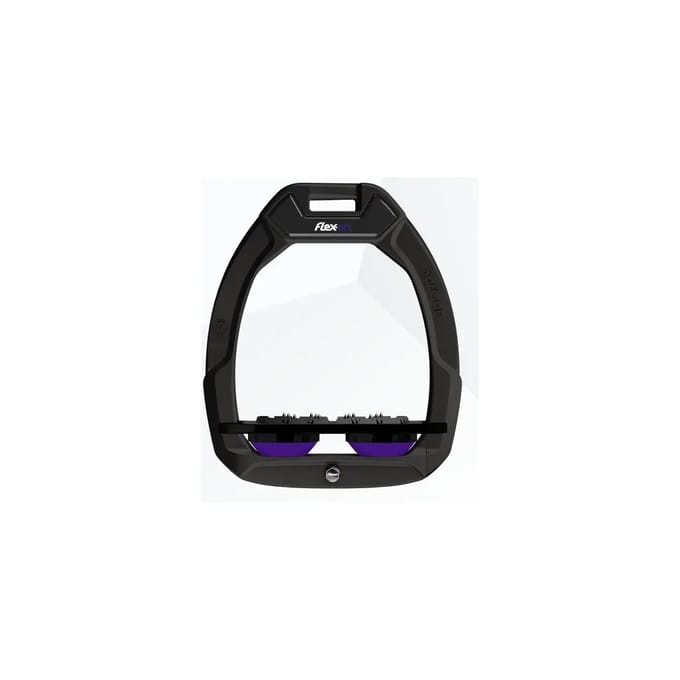 Platte Ultra Grip Veiligheidsschoenen Zwart/Zwart/Paarse Flex-On Safe-On