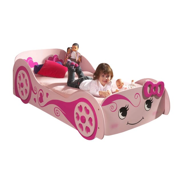 LUCEVI - Carbeds Love Bed 90x200cm - Roze