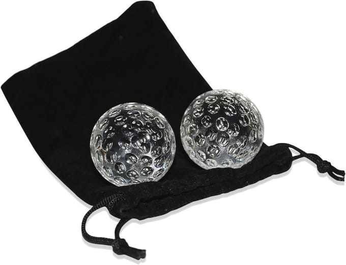 Golfbal Whiskey Chillers en Pouch | Golf Geschenkset voor Whisky en Wodka