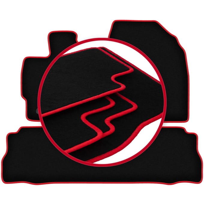 CARLUX-RED automatten voor: Toyota Prius III Plus hatchback (2011-2015)