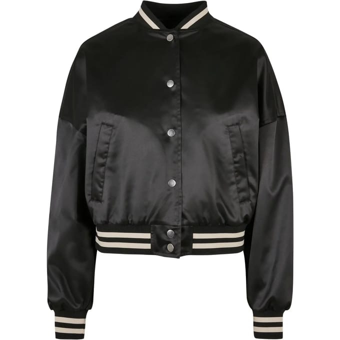 Dames oversized satijnen korte jas Urban Classics College GT