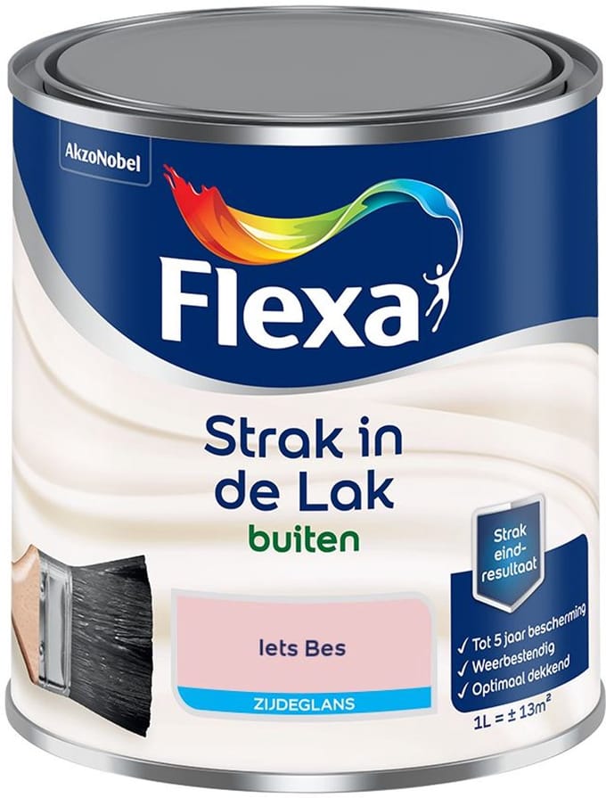 Flexa - Strak In De Lak Buitenlak Zijdeglans - Iets Bes - Mengverf - 1 L