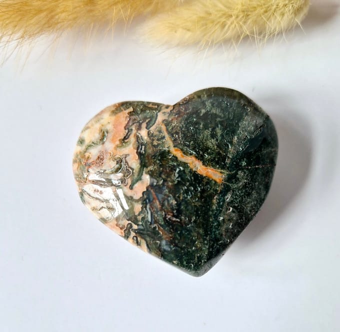 Druzy Rode Mosagaat Hart 6-8cm – #47 (perfect voor Valentijn)
