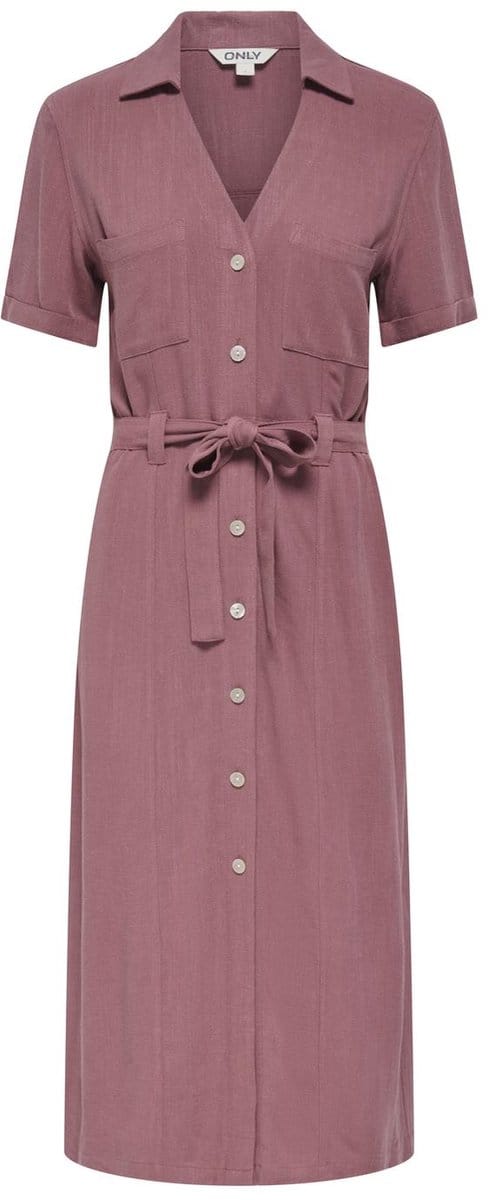 ONLY - ONLSIESTA SS LIN BL SHIRT DRESS PNT NOOS Dames Jurk