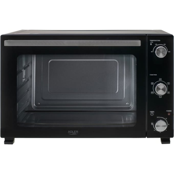 Elektrische oven 48L, thermische cyclus, dak, zwart, 1800 W, 5 bakmodi, modern en functioneel