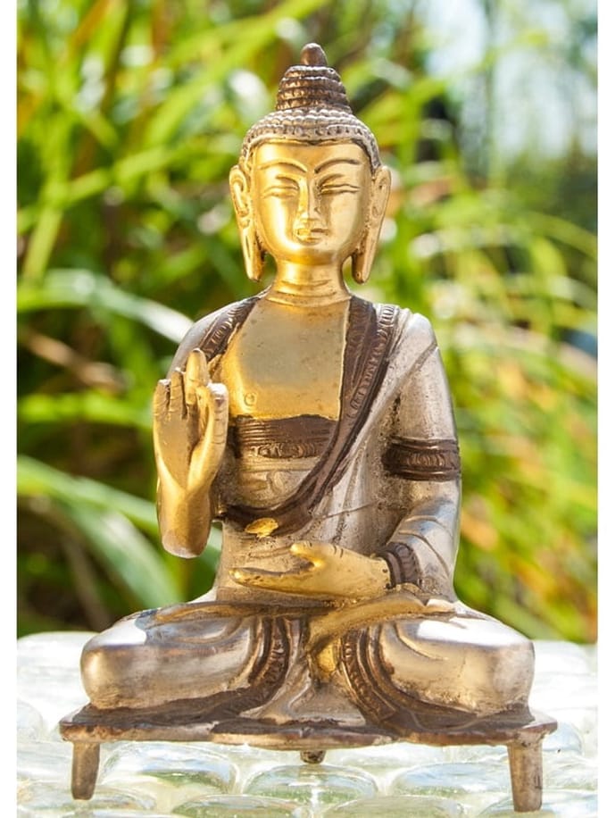 Kanakamuni Boeddha zittend 13 cm