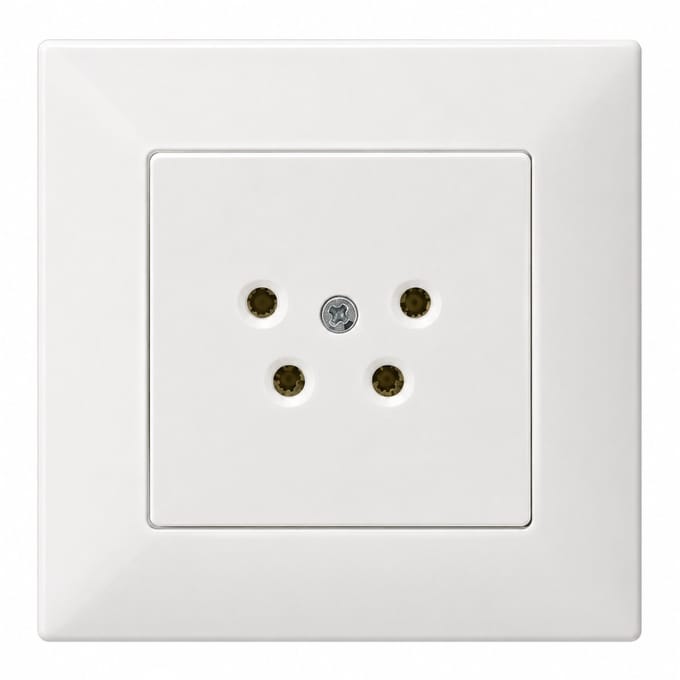 Schneider Electric Merten telefoon wandcontactdoos 4-polig compleet wit