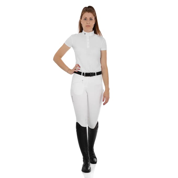 Dames rijbroek met middengrip Equestro Selene Gel