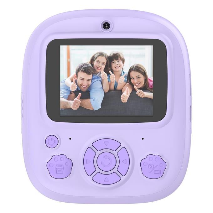 Kinderen Camera Instant Thermische Printer 2.4 Inch Scherm Digitale Camera Ondersteuning Timer Opname 0 paars