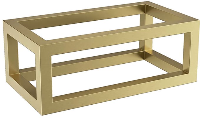 Wiesbaden Nick Frame voor Fontein 39,5 x 15 x 21,5 cm - Geborsteld Messing