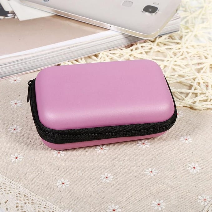 Mini Opbergtas Gadgets Organizer Draagbare Etui Voor Oortelefoon USB-stick Datakabel Hot (Roze) Pink pink