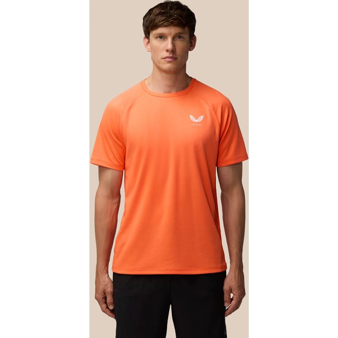 Heren-t-shirt Met Print – Oranje