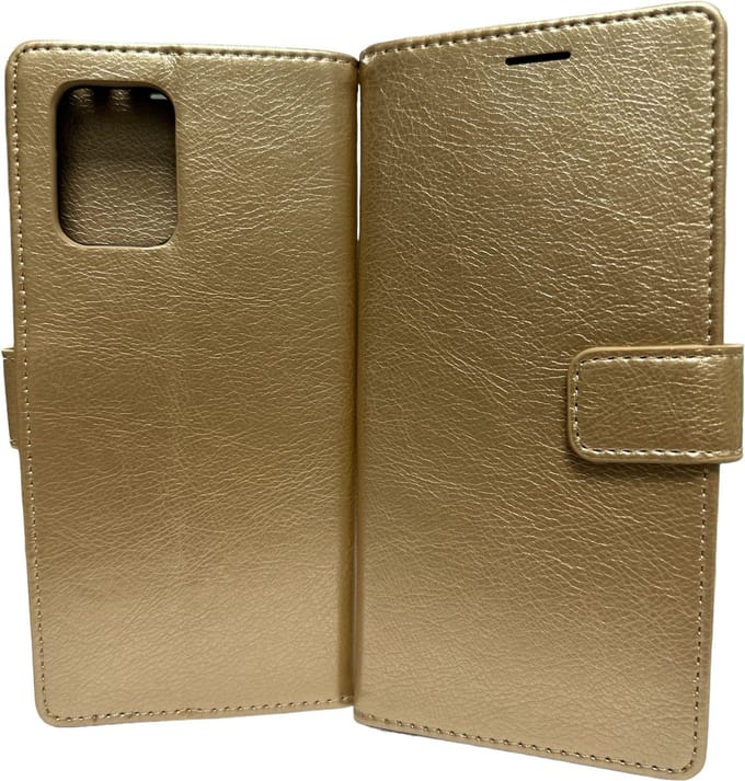 Bookcase Geschikt voor: Samsung Galaxy S10 Lite 2020 - Goud - portemonnee hoesje