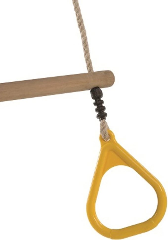 KBT - Trapeze hout met kunststof ringen - Geel