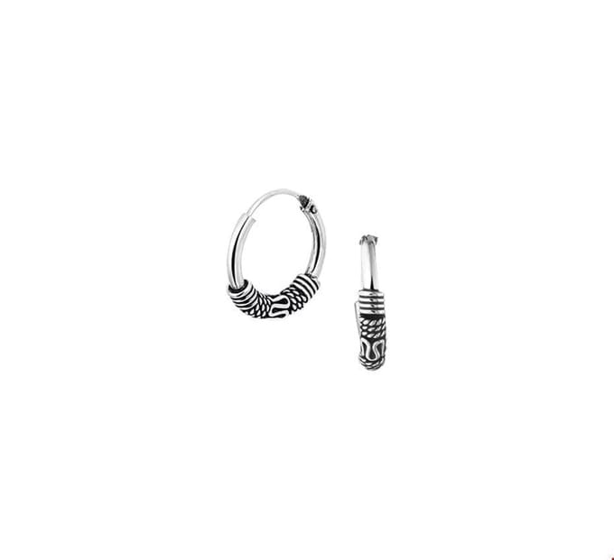 Zilver Geoxideerde oorringen Bali oxi 1101326