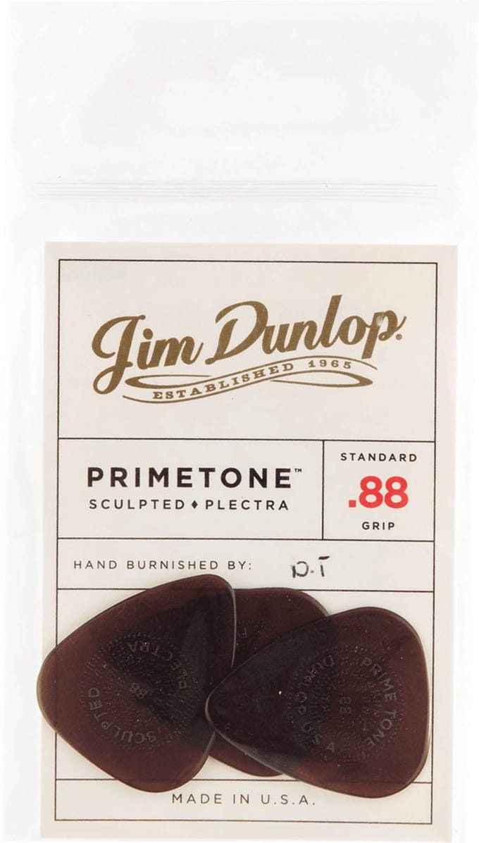 Jim Dunlop Primetone - Plectrums - Standard Grip - Player's Pack 3 Stuks - 0,88 mm