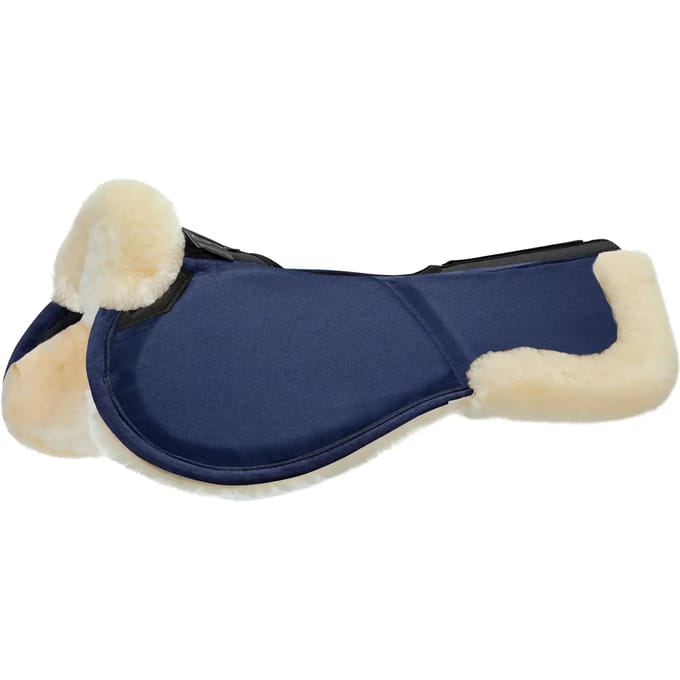 Zadelonderlegger voor springpaarden van lamswool Stübben Streamline