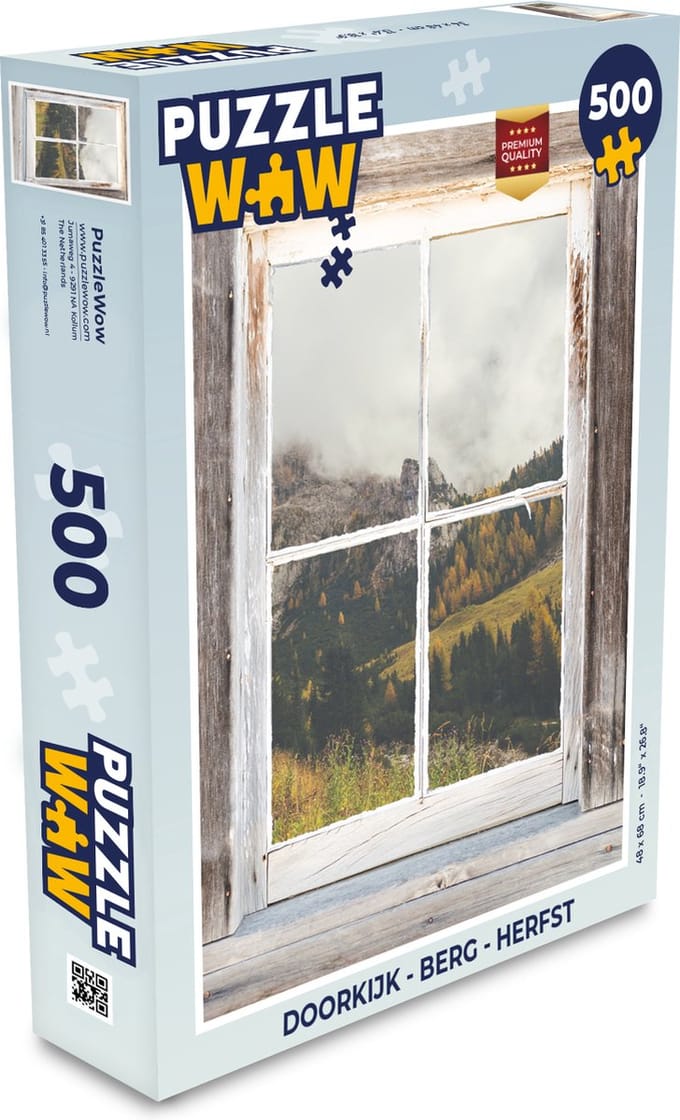 Puzzel Doorkijk - Berg - Herfst - Legpuzzel - Puzzel 500 stukjes