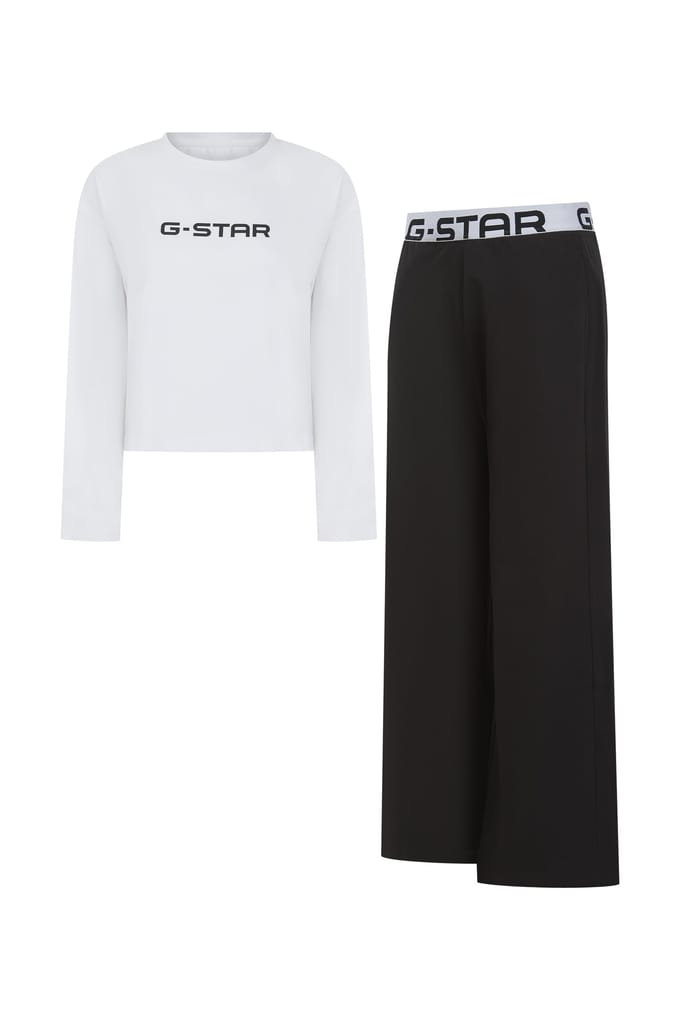 G-Star Turquoise Loungewear Bright White/black Größe: XL | Hemden Outlet | Damen | Weiß