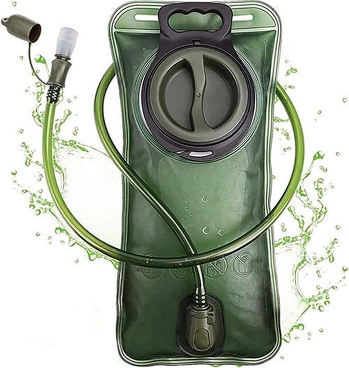 FEDEC Rugzak Waterzak - Backpack - Met slangetje - BPA Vrij - 2 Liter - Groen
