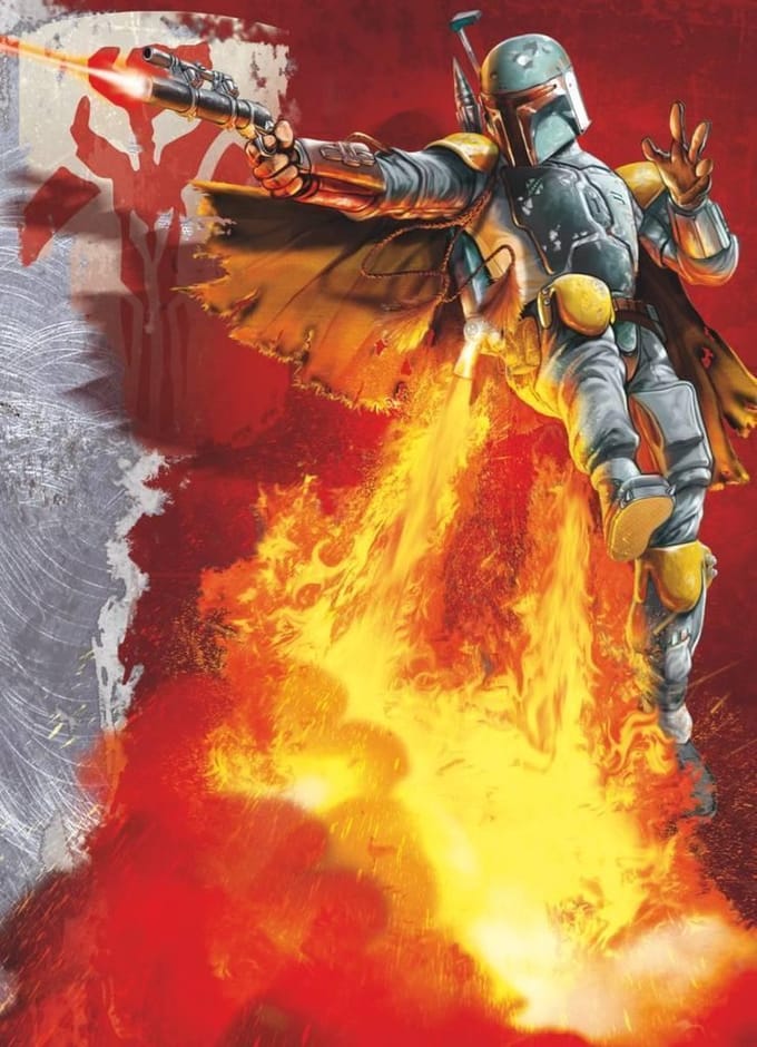 Fotobehang Boba Fett - Meerkleurig - 2,54m X 184cm