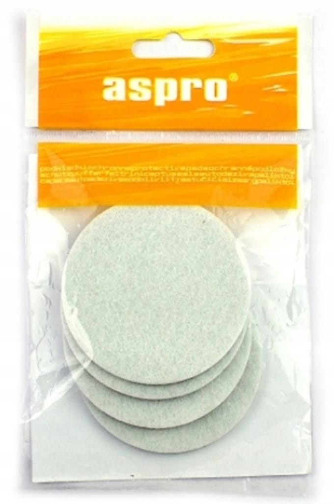 Aspro Serie - Filten Zelfklevende Pads - 70mm - 4 Stuks - Wit